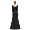 Grace Karin Elegante Black Long Sleeve Lace Prom Dresses CL4524-1